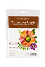 Strathmore Strathmore Watercolor Slim Cards, Set of 6 Cards and Envelopes, 5” x 7”