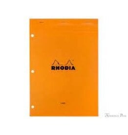 CLEARANCE Rhodia Staplebound Notepad, Lined w/ margin 80 sheets, 8 1/4 x 11 3/4, Orange