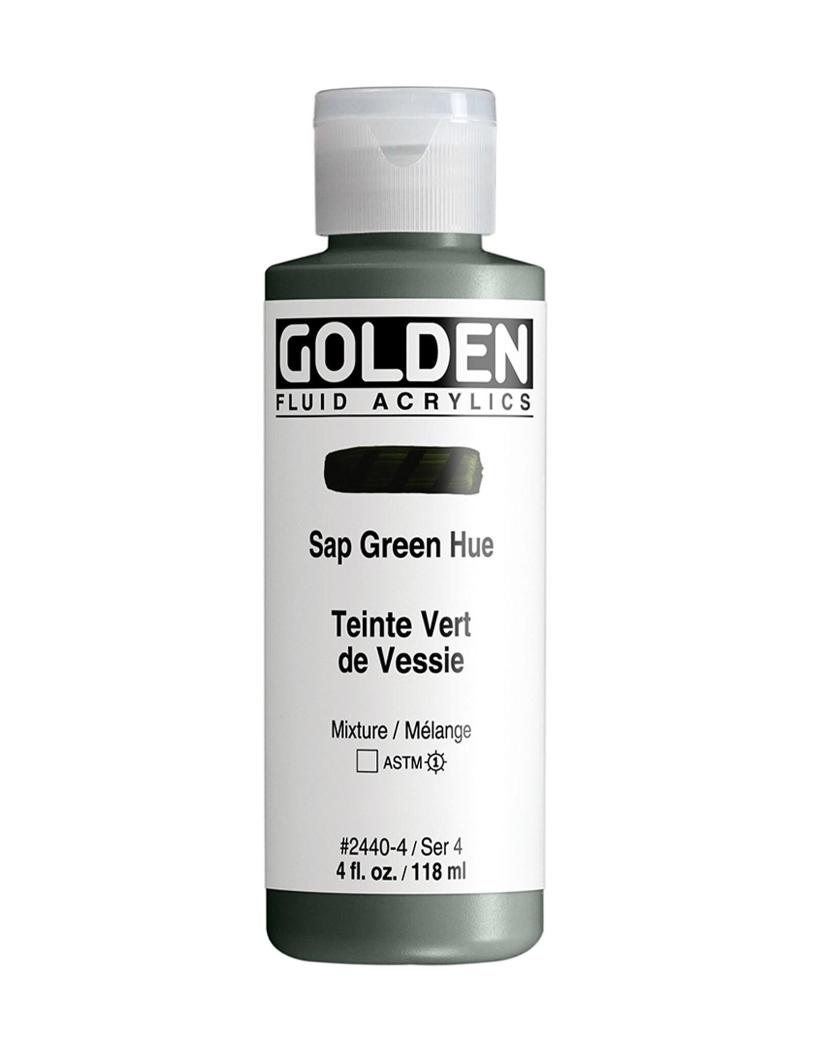 Golden Golden Fluid Acrylics, Sap Green Hue 4oz Cylinder
