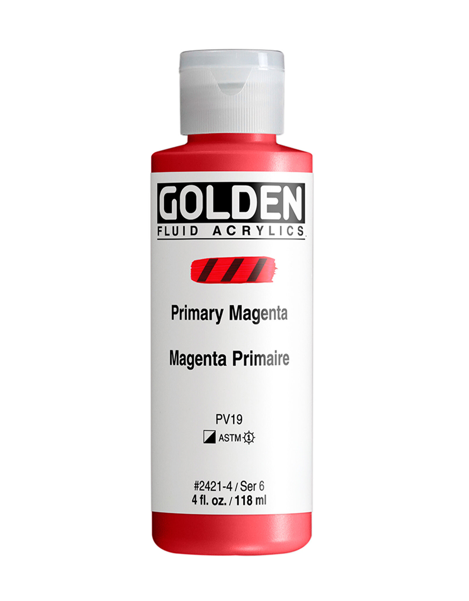 Golden Golden Fluid Acrylics, Primary Magenta 4oz Cylinder