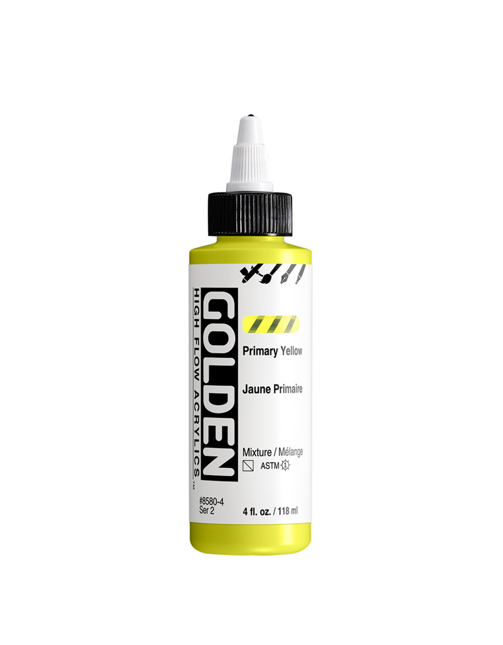 Golden Golden High Flow Acrylics, Primary Yellow 4oz