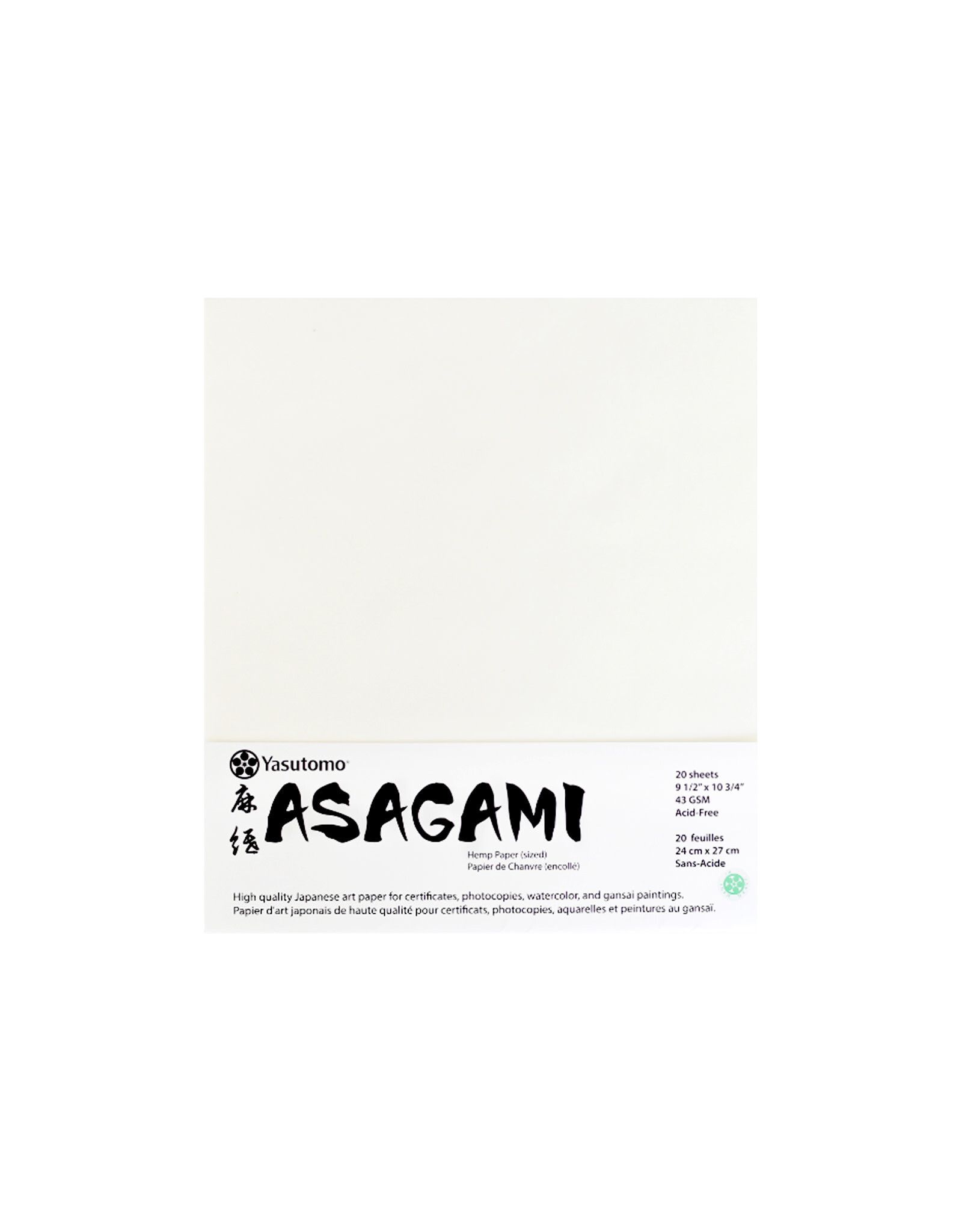 YASUTOMO Yasutomo Asagami Paper 9 1/2" x 10 3/4" 20 Sheets