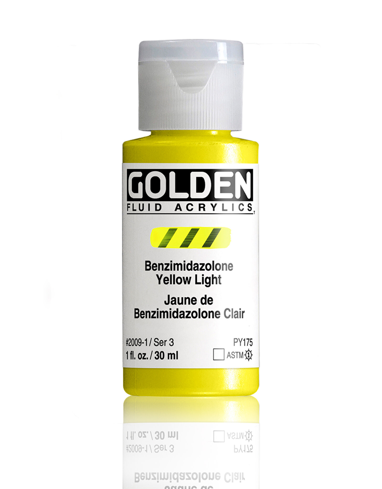 Golden Golden Fluid Acrylics, Benzimidazolone Yellow Light 1oz Cylinder