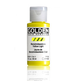 Golden Golden Fluid Acrylics, Benzimidazolone Yellow Light 1oz Cylinder