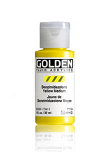 Golden Golden Fluid Acrylics, Benzimidazolone Yellow Medium 1oz Cylinder