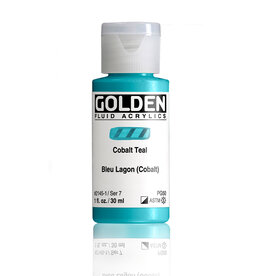 Golden Golden Fluid Acrylics, Cobalt Teal 1oz Cylinder