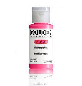 Golden Golden Fluid Acrylics, Fluorescent Pink 1oz Cylinder