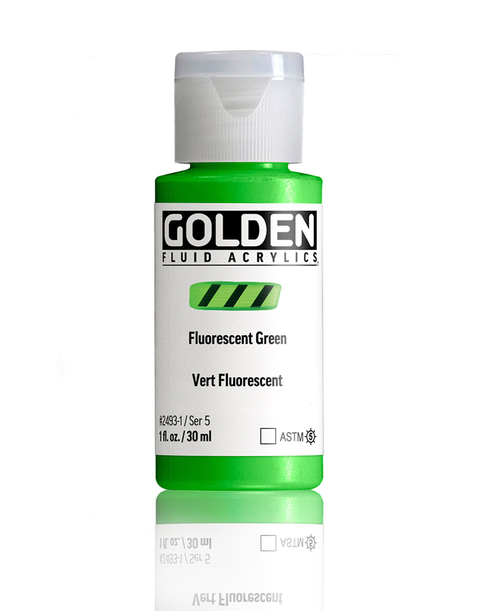 Golden Golden Fluid Acrylics, Fluorescent Green 1oz Cylinder
