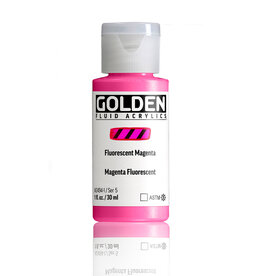 Golden Golden Fluid Acrylics, Fluorescent Magenta 1oz Cylinder