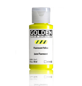 Golden Golden Fluid Acrylics, Fluorescent Yellow 1oz Cylinder