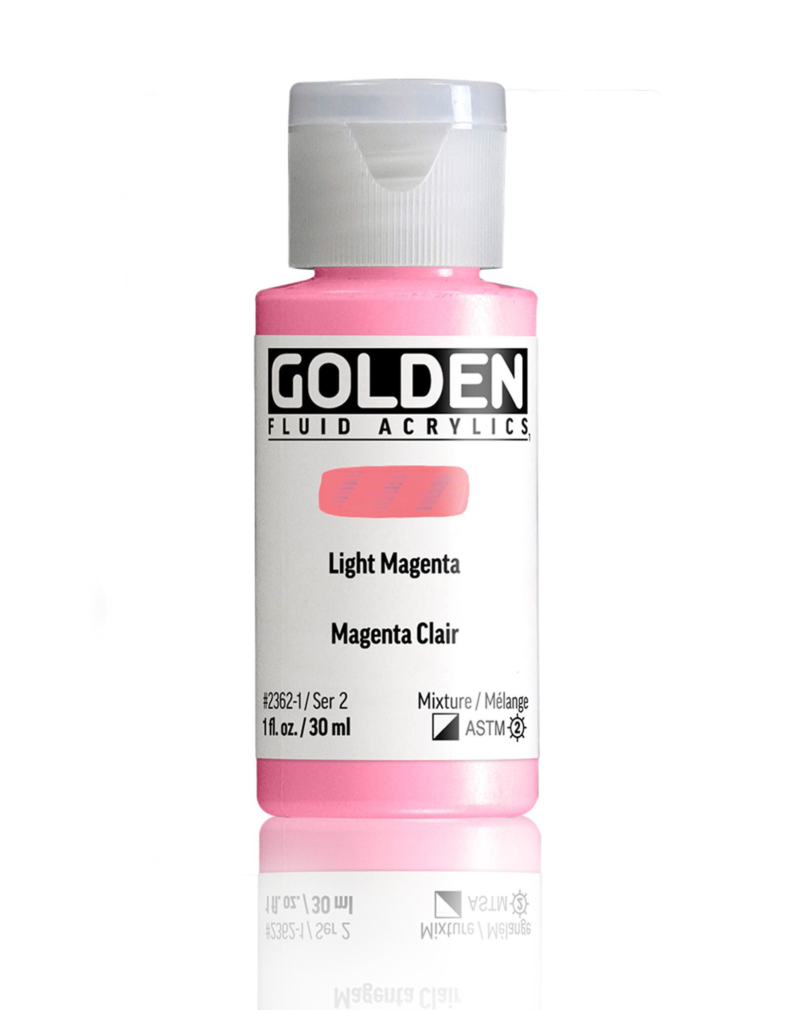 Golden Golden Fluid Acrylics, Light Magenta 1oz Cylinder