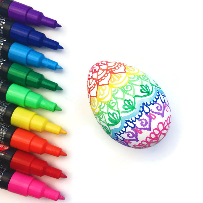 Easter Egg Creations with POSCA Markers and FW Inks! 
