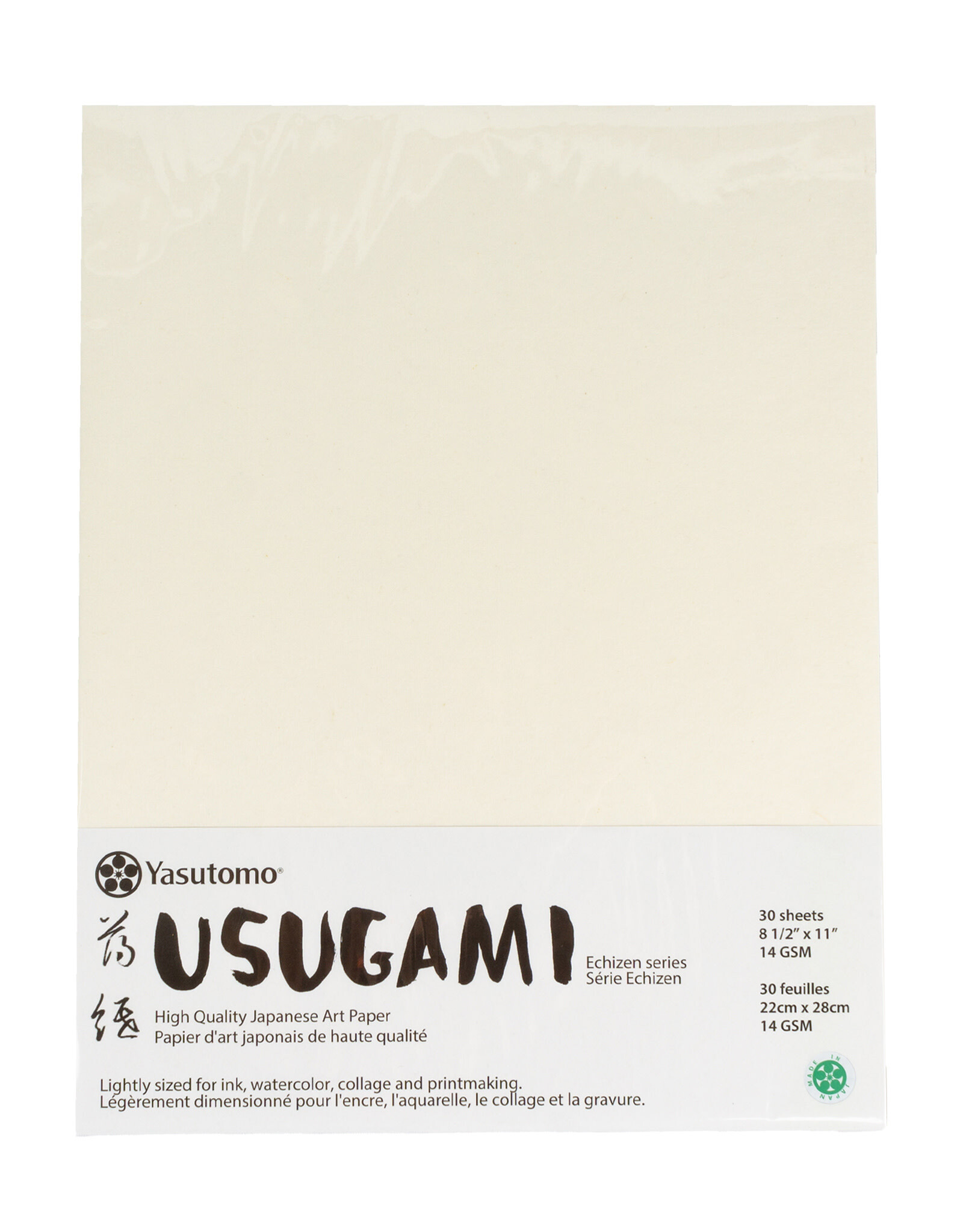 YASUTOMO Yasutomo Usugami Paper 8 1/2" x 11" 30 Sheets
