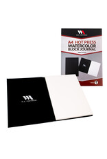 W.A. Portman WA Portman Hot Press Watercolor Paper Block A4 (11.3" x 8.3") – Acid-Free 300GSM/140LB 100% Cotton Watercolor Paper with Waterproof Cover