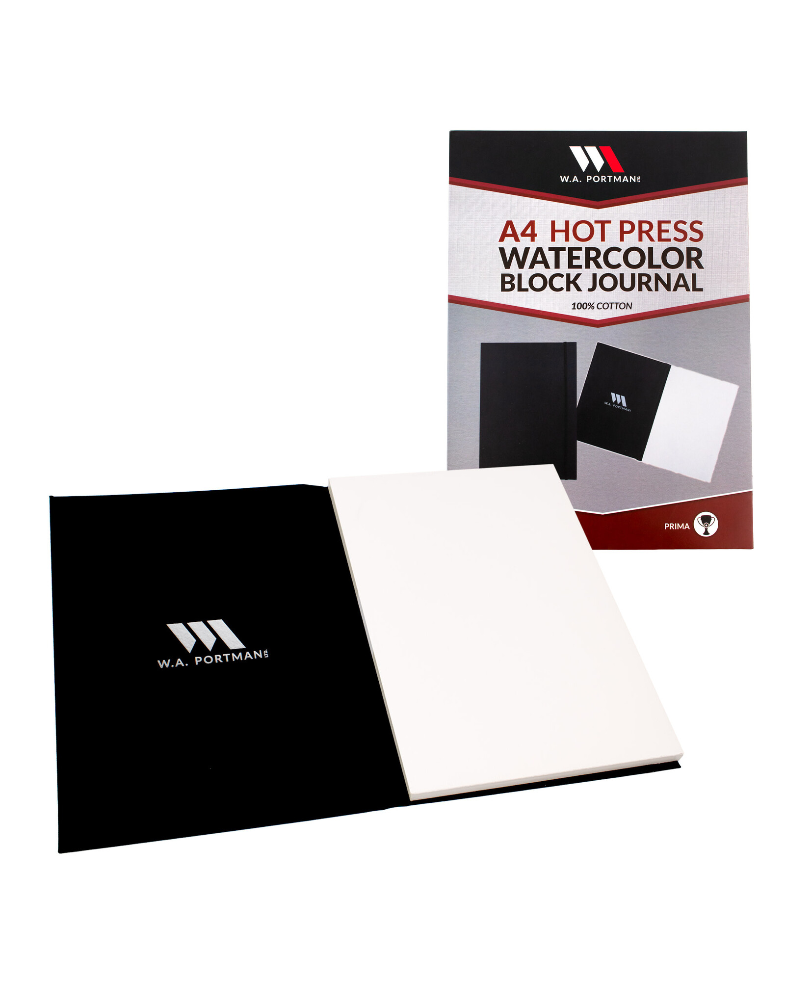 W.A. Portman WA Portman Hot Press Watercolor Paper Block A4 (11.3" x 8.3") – Acid-Free 300GSM/140LB 100% Cotton Watercolor Paper with Waterproof Cover