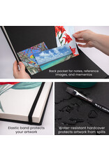 W.A. Portman WA Portman Hot Press Watercolor Paper Block A4 (11.3" x 8.3") – Acid-Free 300GSM/140LB 100% Cotton Watercolor Paper with Waterproof Cover