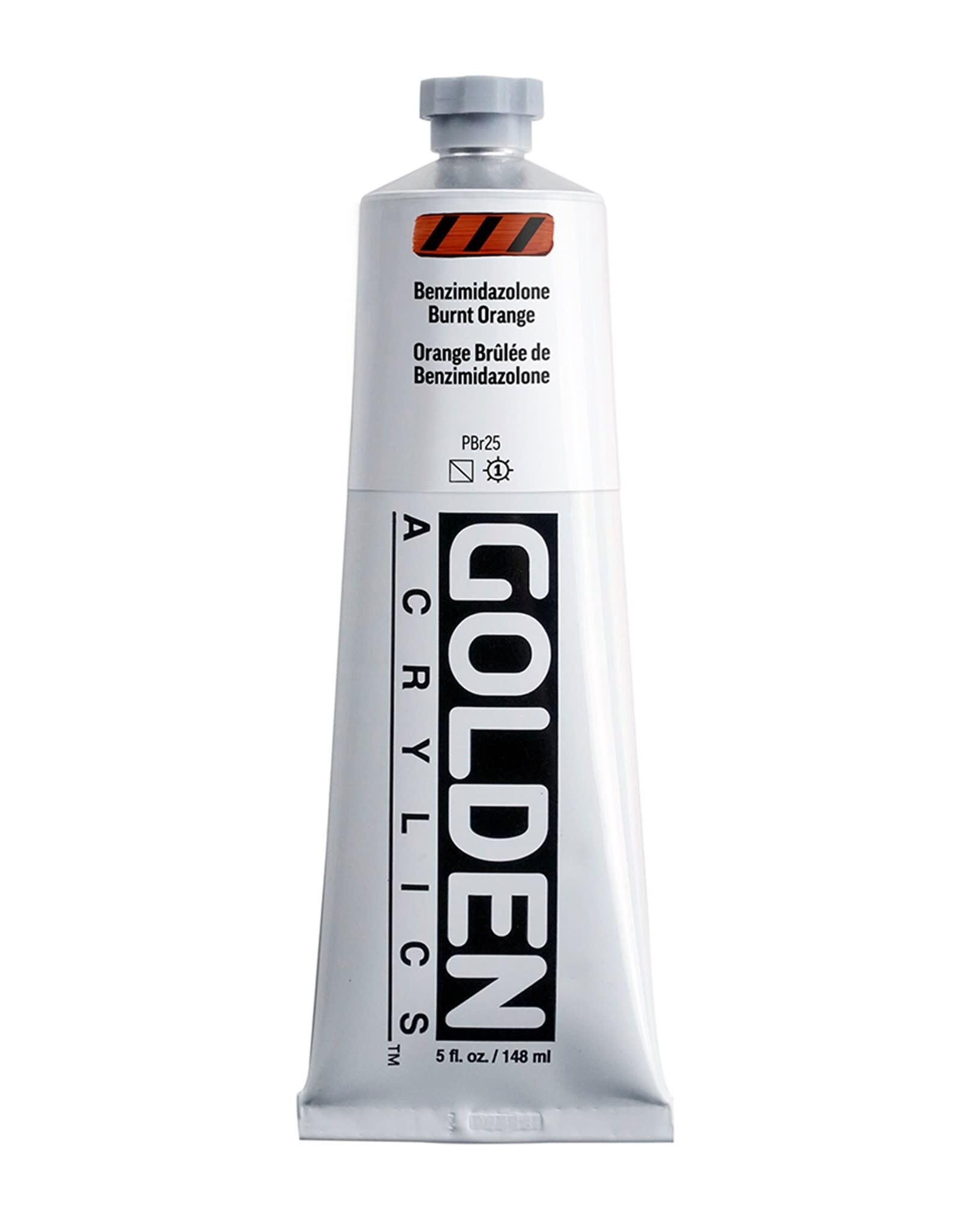 Golden Golden Heavy Body Acrylic Paint, Benzimidazolone Burnt Orange, 5oz