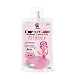 Abroli LLC Monster Color Washable Glitter Tempera, 5oz Pink