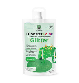 Abroli LLC Monster Color Washable Glitter Tempera, 5oz Green