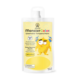 Abroli LLC Monster Color Washable Tempera, 5oz Yellow