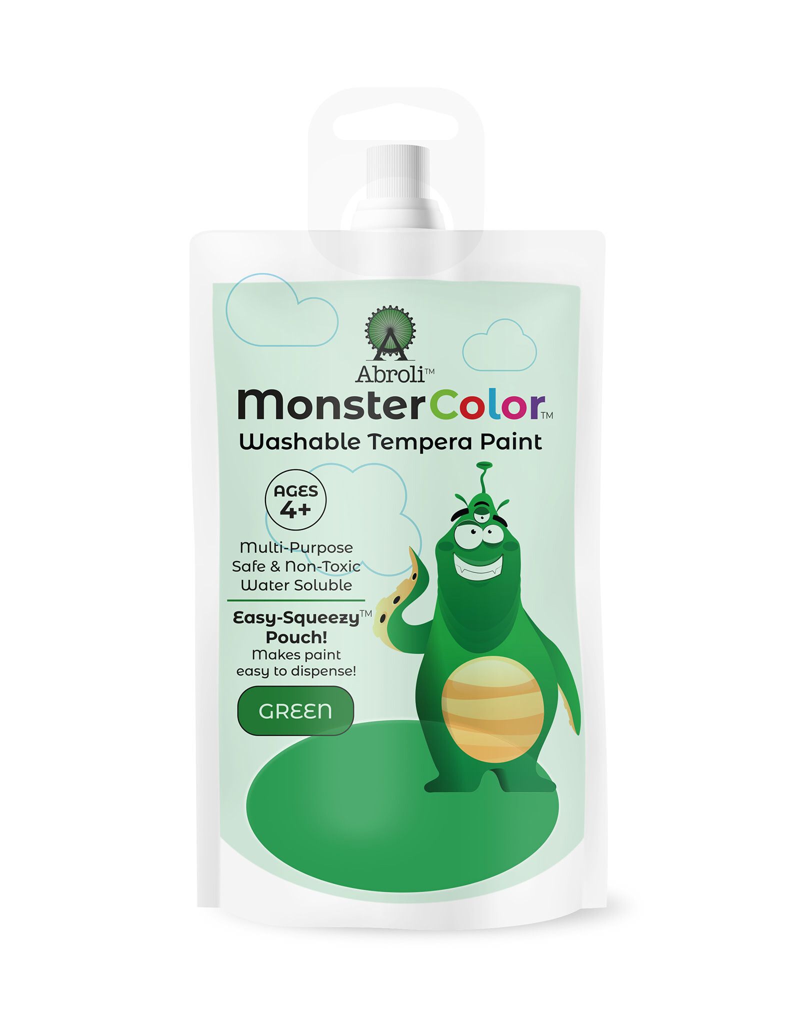 Abroli LLC Monster Color Washable Tempera, 5oz Green