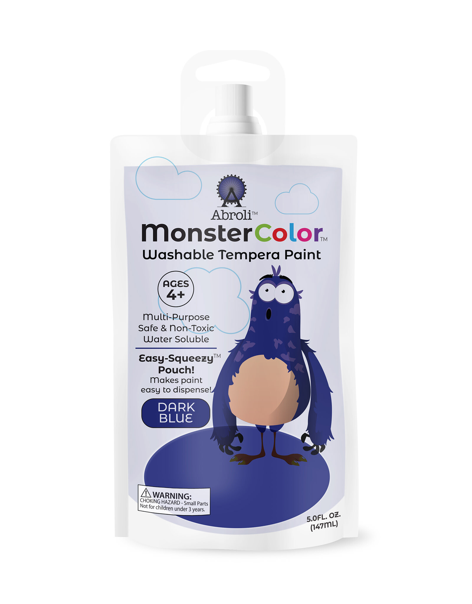 Abroli LLC Monster Color Washable Tempera, 5oz Dark Blue