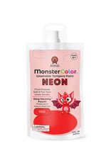 Abroli LLC Monster Color Washable Neon Tempera, 5oz Red