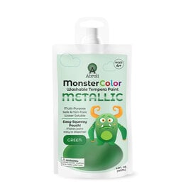 Abroli LLC Monster Color Washable Metallic Tempera, 5oz Green
