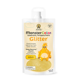 Abroli LLC Monster Color Washable Glitter Tempera, 5oz Gold