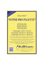 Sta-Wet Super Pro Palette Sponge Refill 3 Pack, 10 x 14.5"