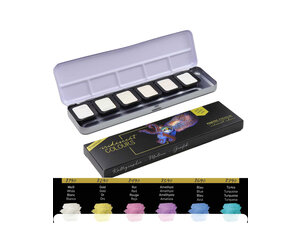 【永遠出品】FINETEC Pearlescent Colours Pearlescent Colors by FINETEC - Metals - 6 pan set – Honey