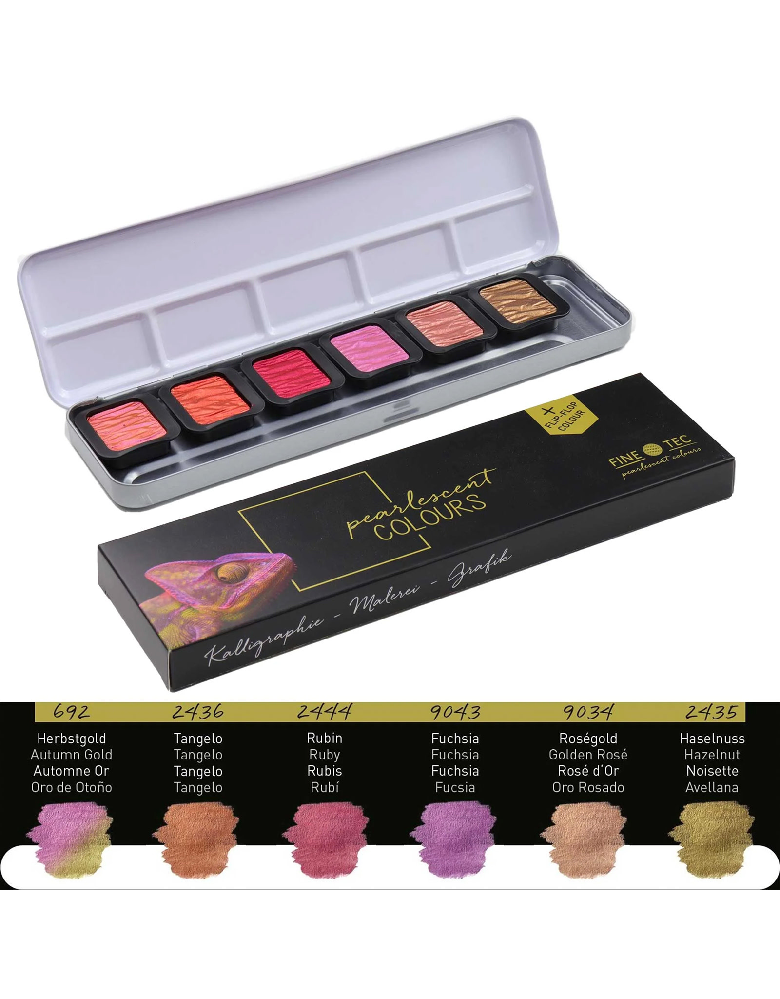 Amazon.com: Finetec Watercolor Metal Tin, 12-Color