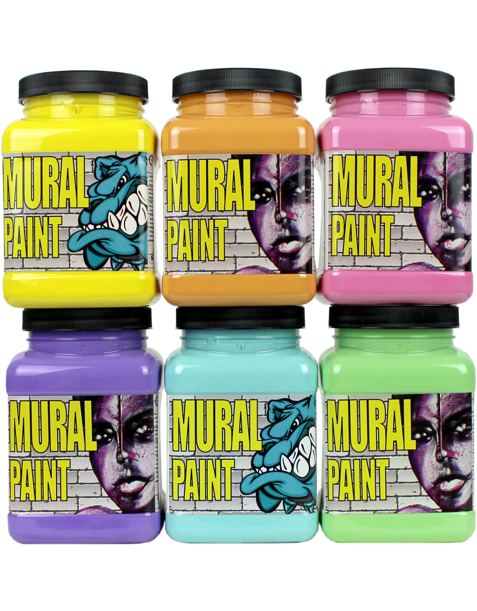 Chroma Chroma Mural Paint, 6 Tint Colors Pint Set