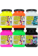 Chroma Chroma Mural Paint, 6 Neon Colors Pint Set