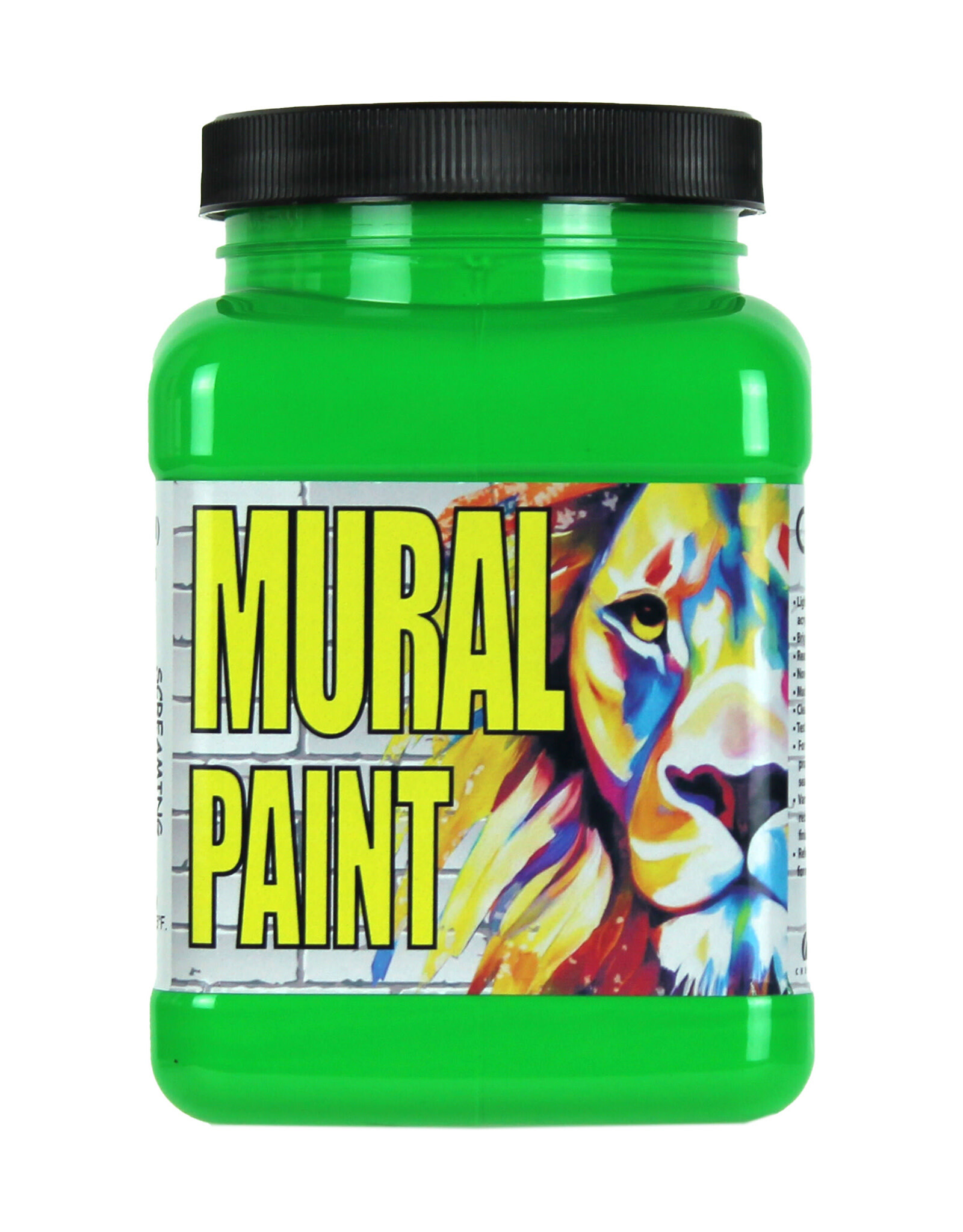 Chroma Chroma Mural Paint, Screaming Green (Neon), 16oz