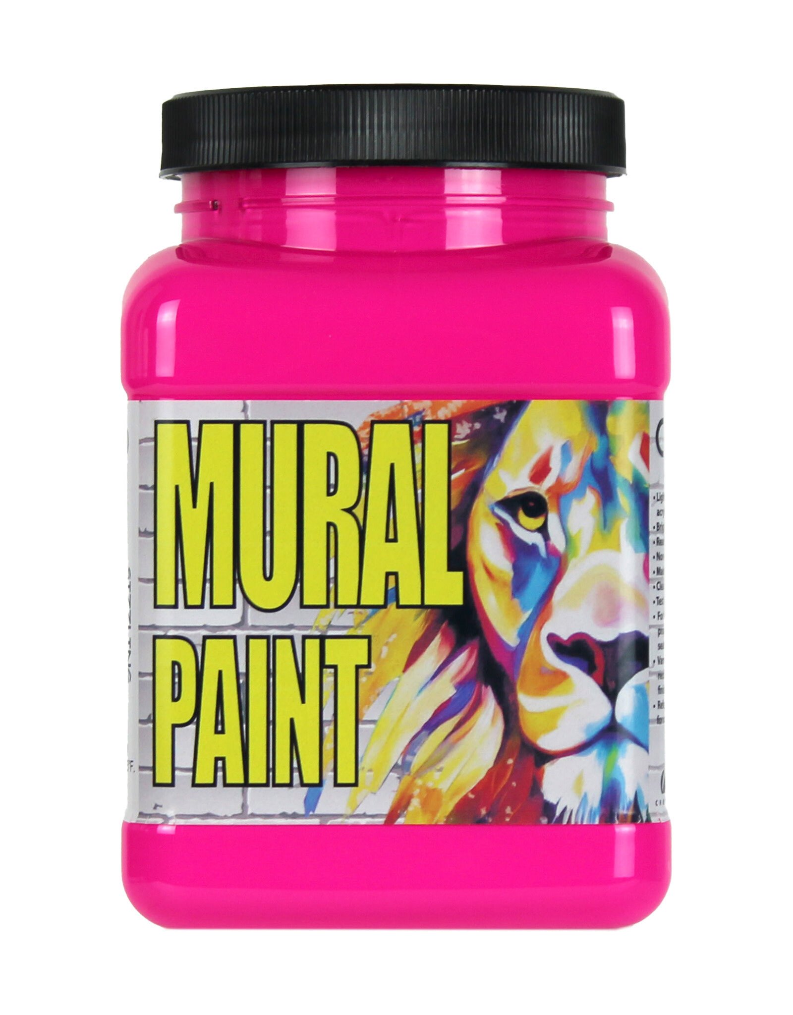 Chroma Chroma Mural Paint, Sizzling Pink (Neon), 16oz