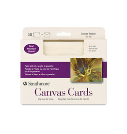 Clearance Strathmore Canvas Cards, Set of 10 Cards and Envelopes, Canvas Texture, 5” x 7”