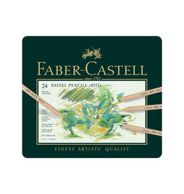FABER-CASTELL Faber-Castel Pitt Pastel Pencils in a Metal Tin 24 Pack, Assorted