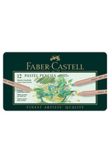 FABER-CASTELL Faber-Castel Pitt Pastel Pencils in A Metal Tin 12 Pack, Assorted