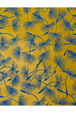 AITOH Aitoh Lokta Jelly Bush, Ochre and Blue, 19.5" x 29.5"