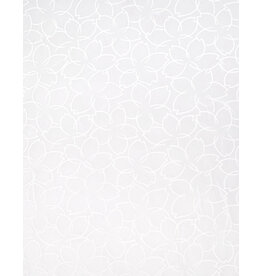 AITOH Aitoh Patterned Unryu: Flower Line Drawing on White, 18.5" x 25"