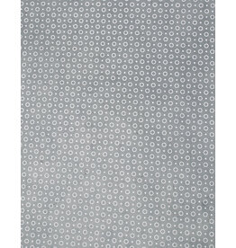 AITOH Aitoh Lokta Bubbly Dots, White on Grey, 19.5" x 29.5"