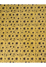 AITOH Aitoh Lokta Sunflower, Black on Yellow, 19.5" x 29.5"