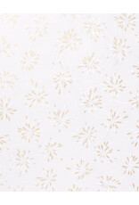 AITOH Aitoh Patterned Unryu: Fireworks With Gold and White, 18.5" x 25"