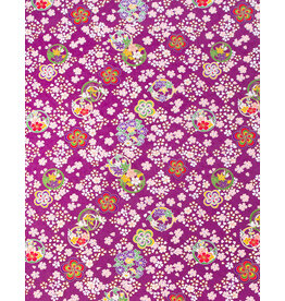 AITOH Aitoh Yuzenshi: Purple With Ornaments, 19" x 26"