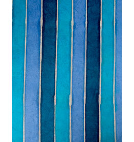 AITOH Aitoh Lokta Batik Stripe Blues, 19.5" x 29.5"