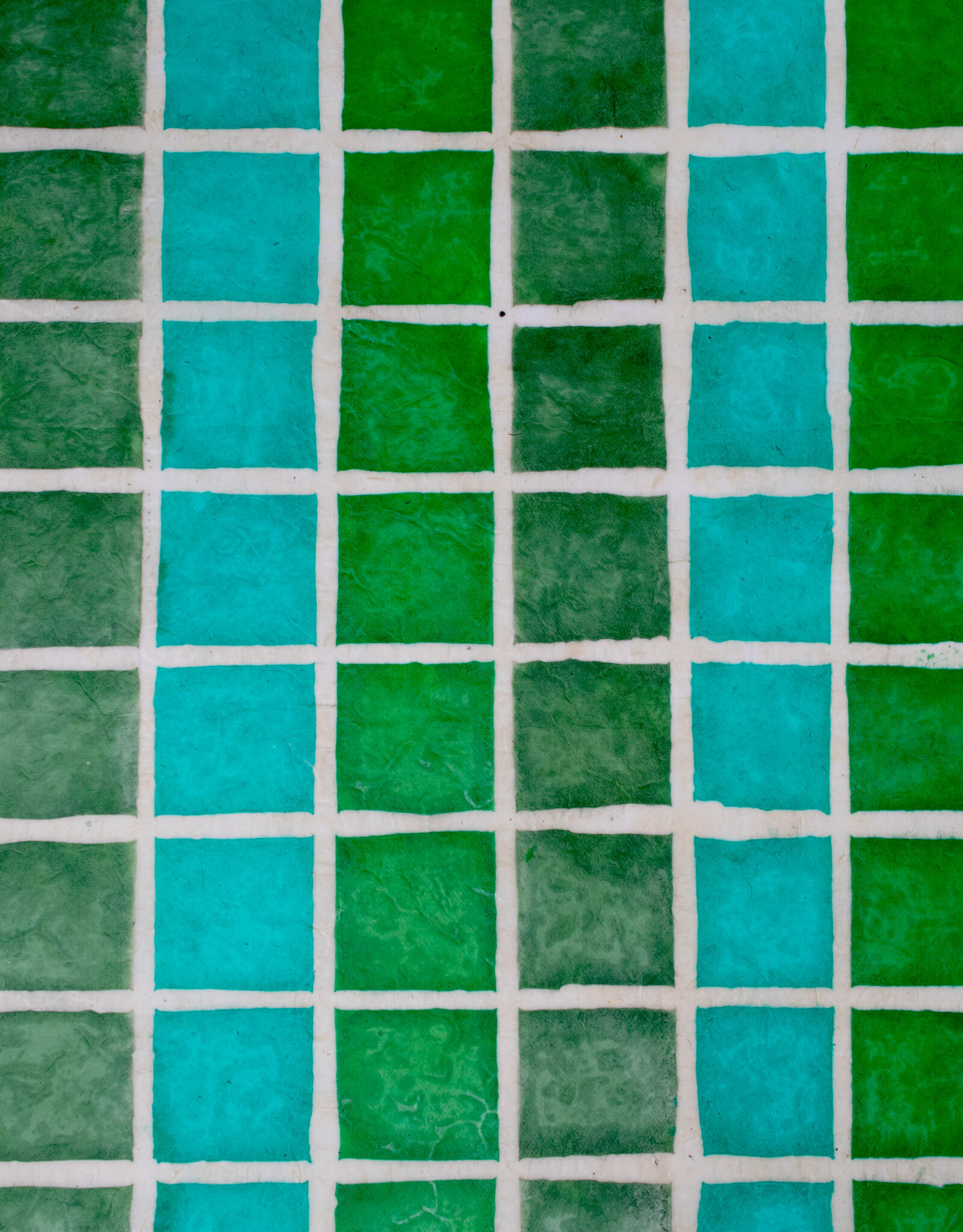 AITOH Aitoh Lokta Batik Square Greens, 19.5" x 29.5"