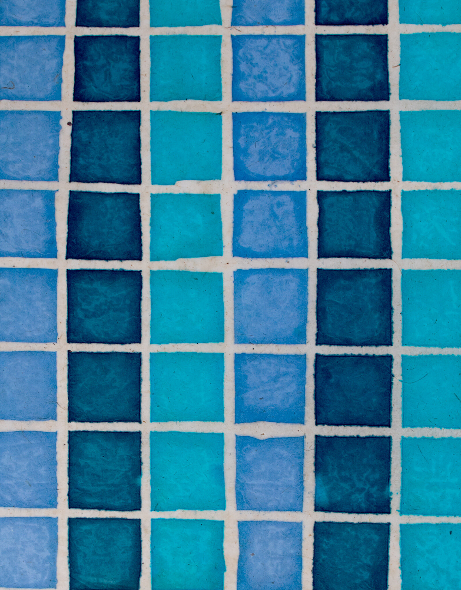AITOH Aitoh Lokta Batik Square Blues, 19.5" x 29.5"