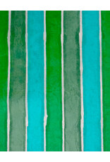 AITOH Aitoh Lokta Batik Stripe Greens, 19.5" x 29.5"