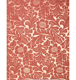 AITOH Aitoh Indian Metallic Rose Gold Damask on 15 Apricot, 22" x 30"